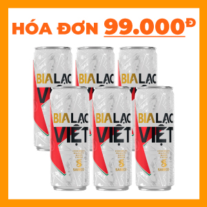 [LỐC 6] BIA LẠC VIỆT LON CAO 330ML