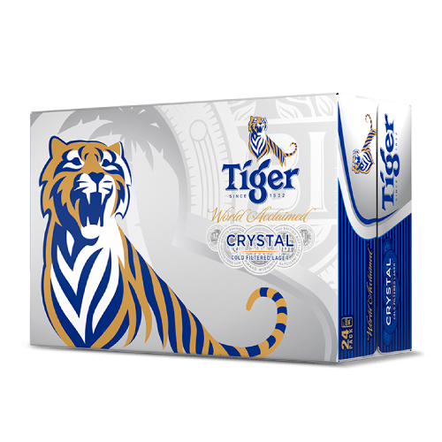 BIA TIGER CRYSTAL LON CAO 330ML - THÙNG 24