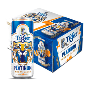 BIA TIGER PLATINUM WHEAT LAGER (LON CAO) 330ML THÙNG 20