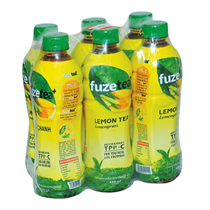 LỐC 6 - FUZETEA TRÀ CHANH VỚI SẢ 450ML