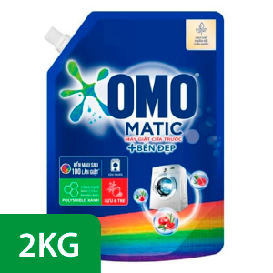 NƯỚC GIẶT OMO CỬA TRƯỚC BỀN ĐẸP TÚI 2KG
