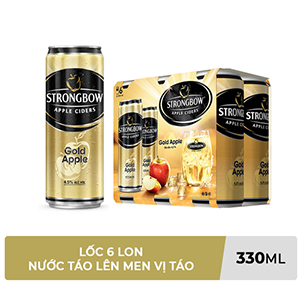 STRONGBOW APPLE CIDERS GOLD 330ML (LỐC6)