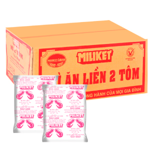 [THÙNG] MÌ KRAFT TRẮNG MILIKET 2 TÔM GÓI 75GR