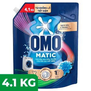 NƯỚC GIẶT OMO CỬA TRƯỚC GIỮ MÀU TÚI 4.1KG