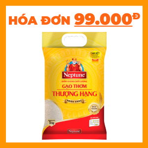 GẠO THƠM THƯỢNG HẠNG NEPTUNE NHÃN VÀNG 5KG