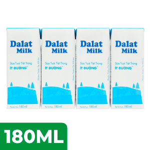 SỮA TƯƠI TT DALATMILK ÍT ĐƯỜNG 180ML