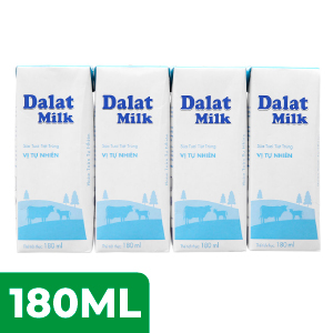 SỮA TƯƠI TT DALATMILK VỊ TỰ NHIÊN 180ML